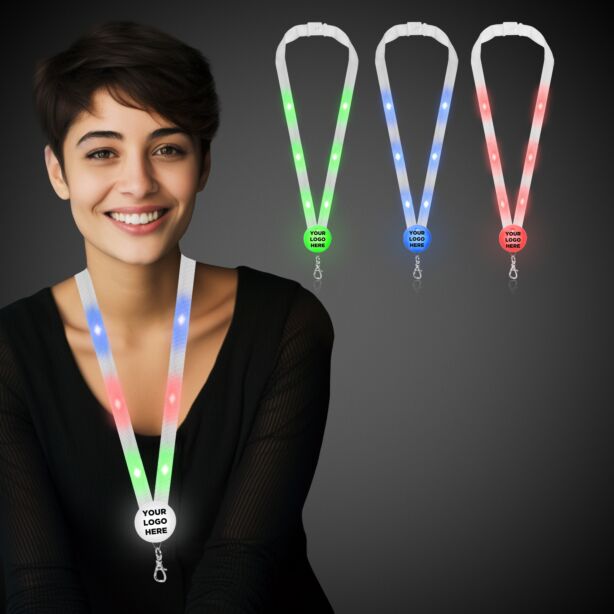 Light Up Flat Fabric Lanyards