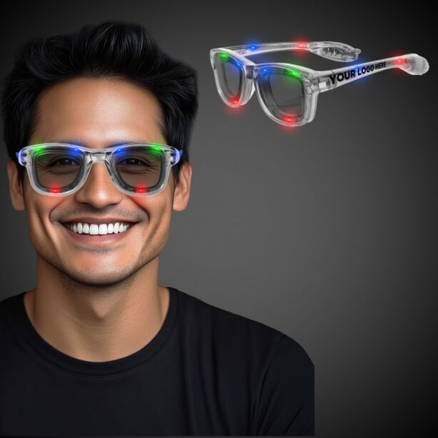 Multi Color LED Classic Retro Sunglasses with Sound Option 