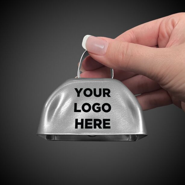 3" Silver Metal Cowbells 