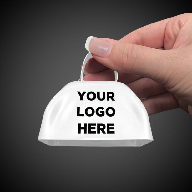 3" White Metal Cowbells 