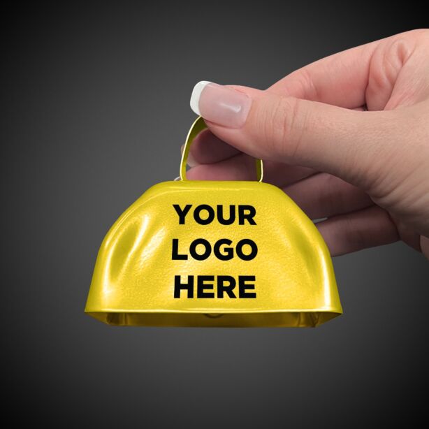 3" Yellow Metal  Cowbells 