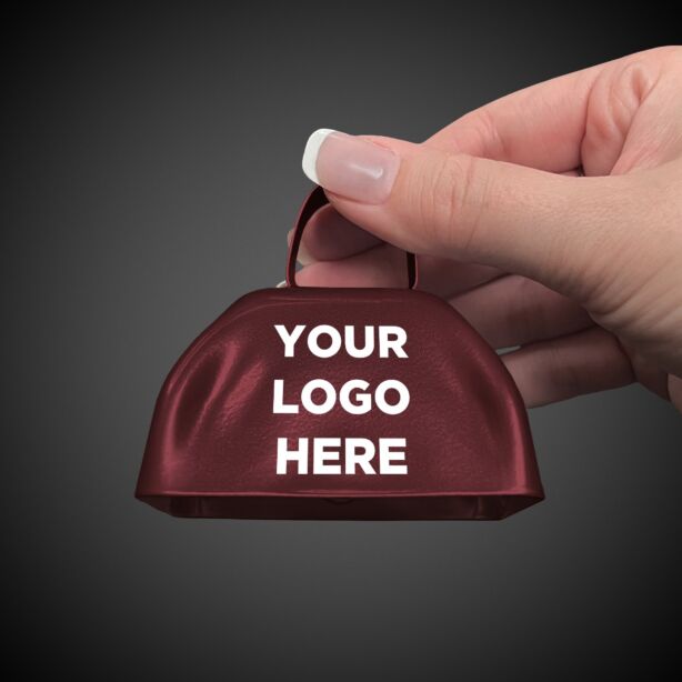 3" Maroon Metal Cowbells 