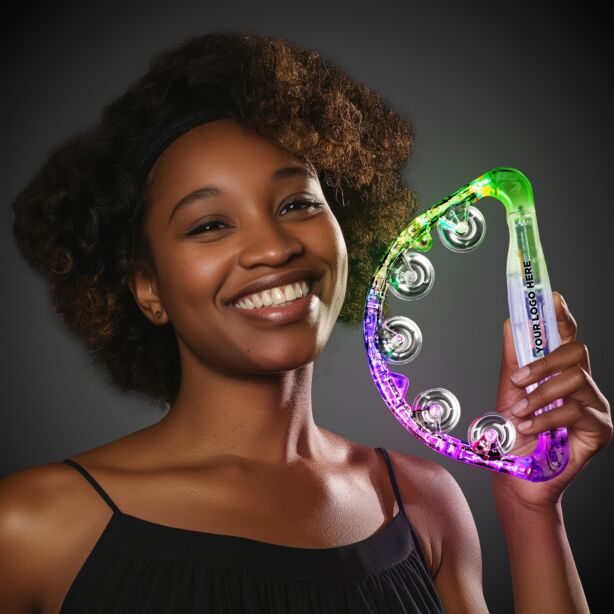 Clear Body Light Up Tambourines