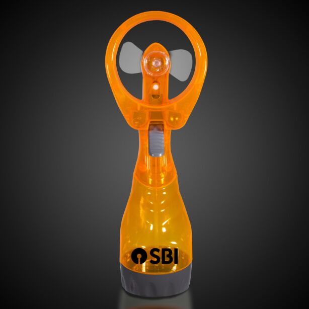 Orange Water Spray Fan