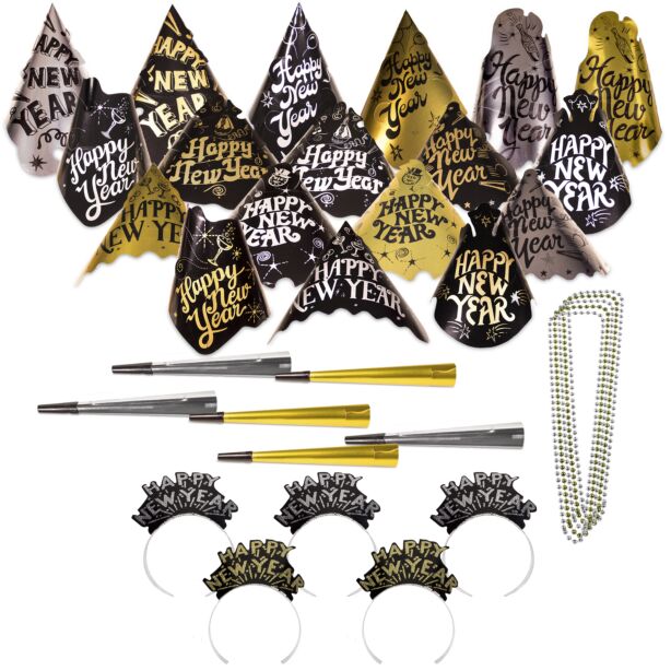Glimmer and Shimmer New Year's Eve Party Kit for 100 People 