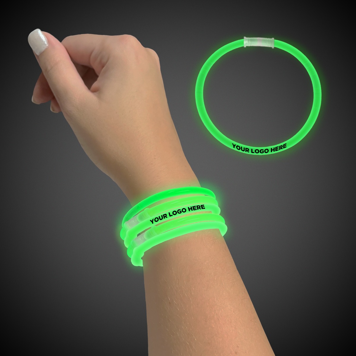 Green Superior 9" Glow Bracelets