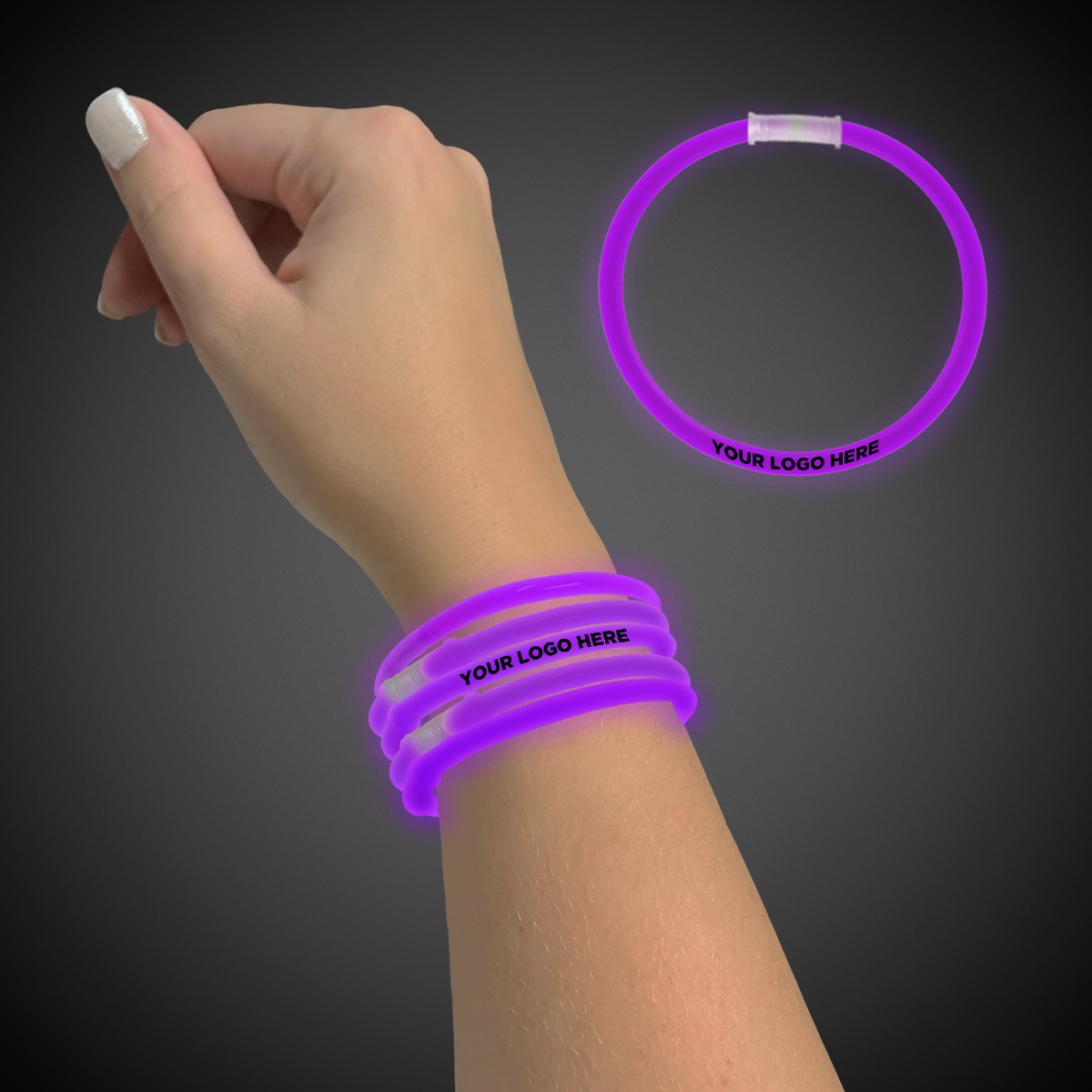 Purple Superior 9" Glow Bracelets
