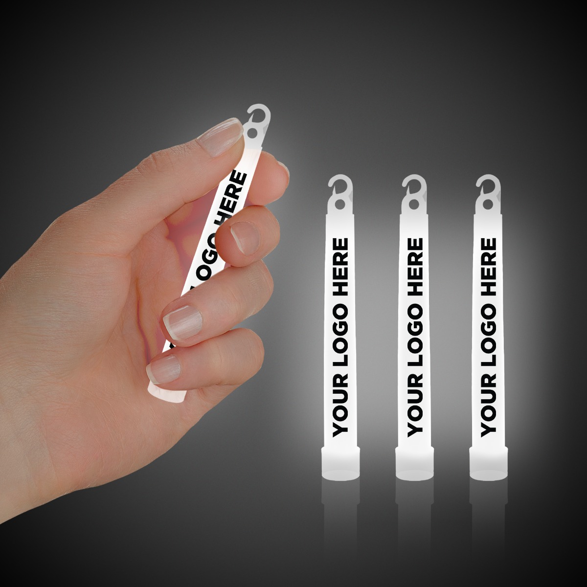 White 4" Premium Glow Sticks