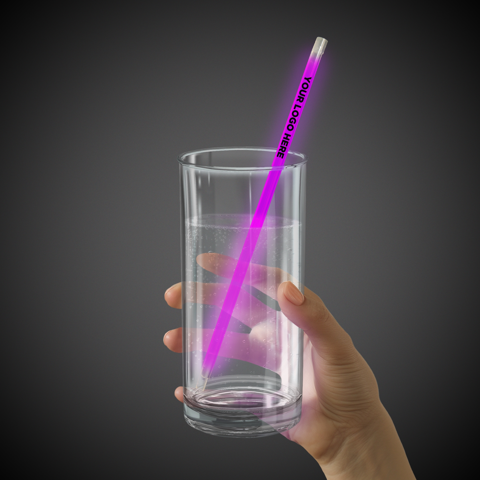 Purple Supreme Glow 9 Inch Straws