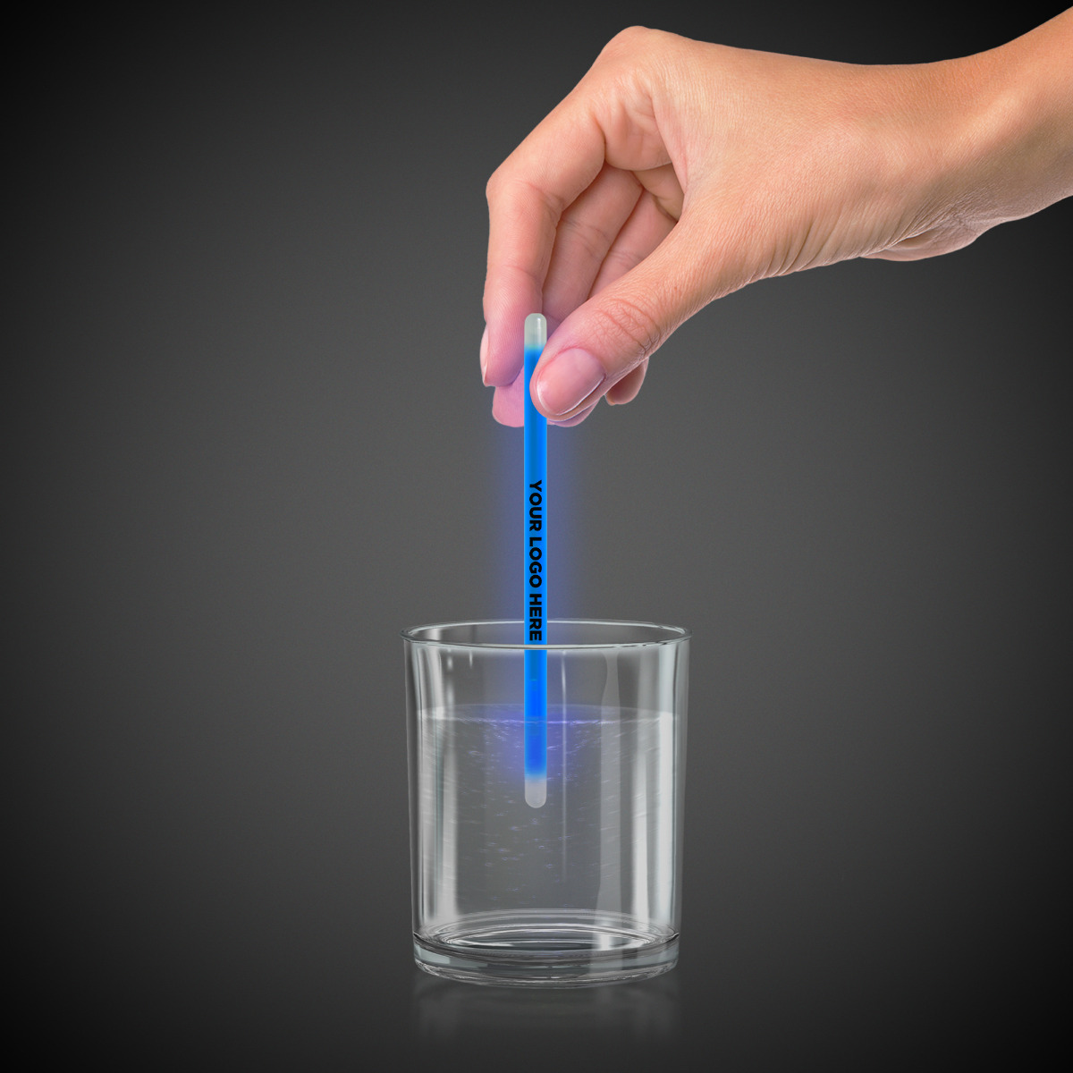 Blue 5" Glow Swizzle Sticks/Drink Stirrers