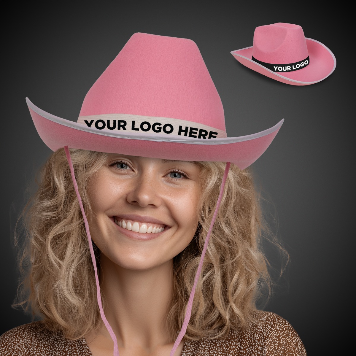 Pink Cowboy Hat with Band