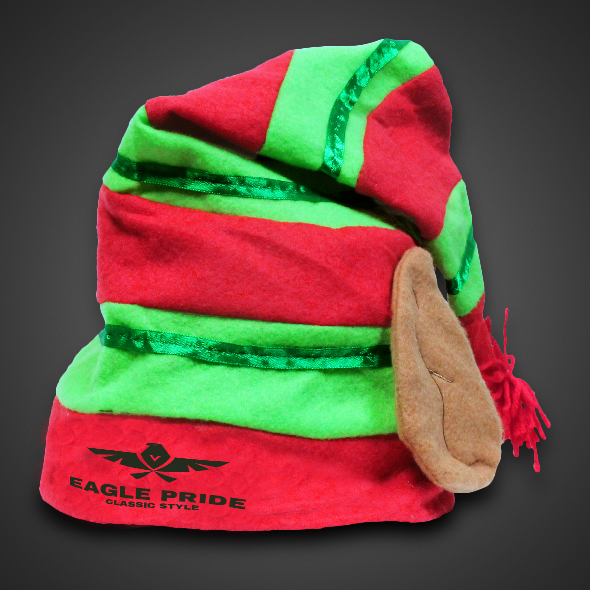 Striped Elf Hat with Ears