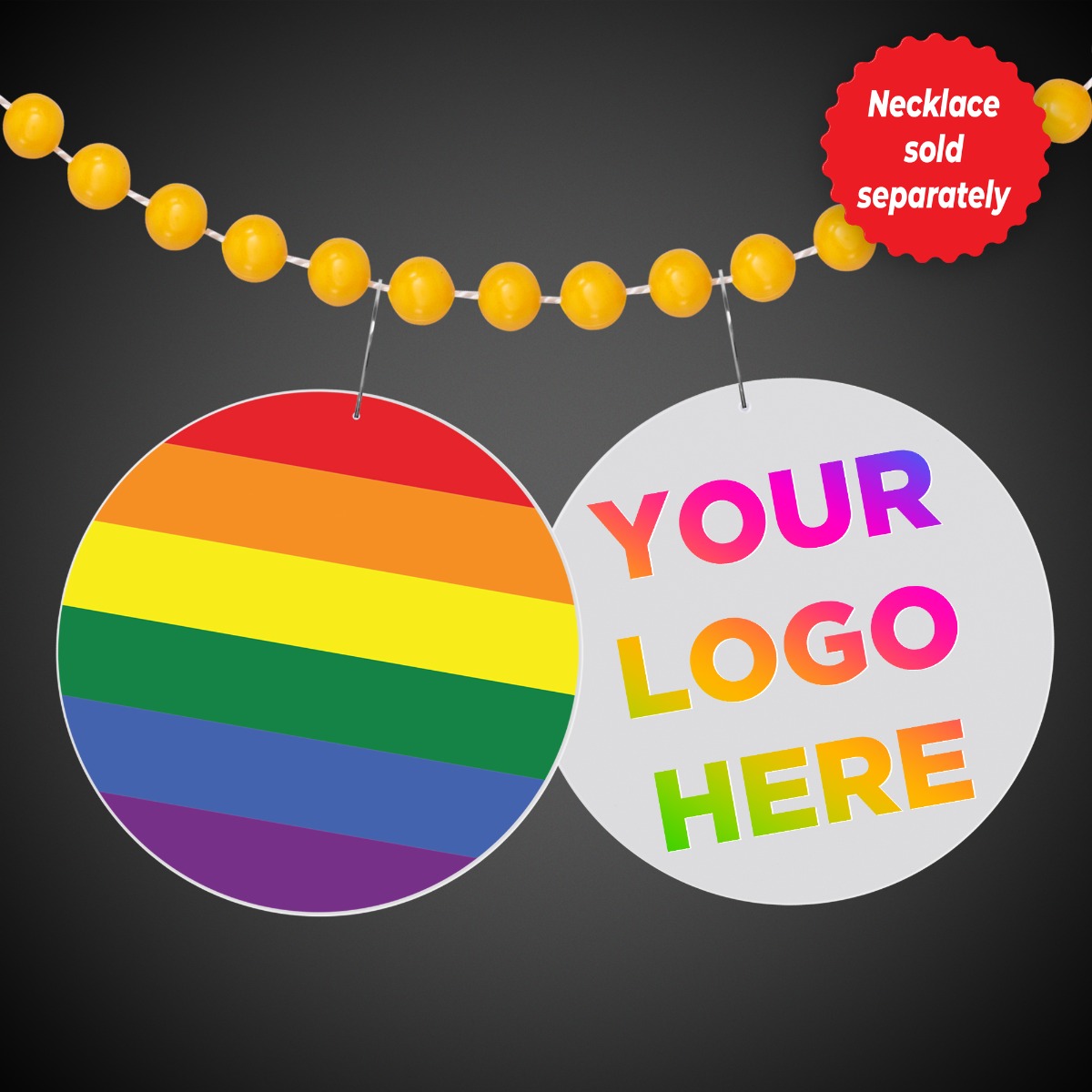Rainbow Plastic Medallions 2 1/2"