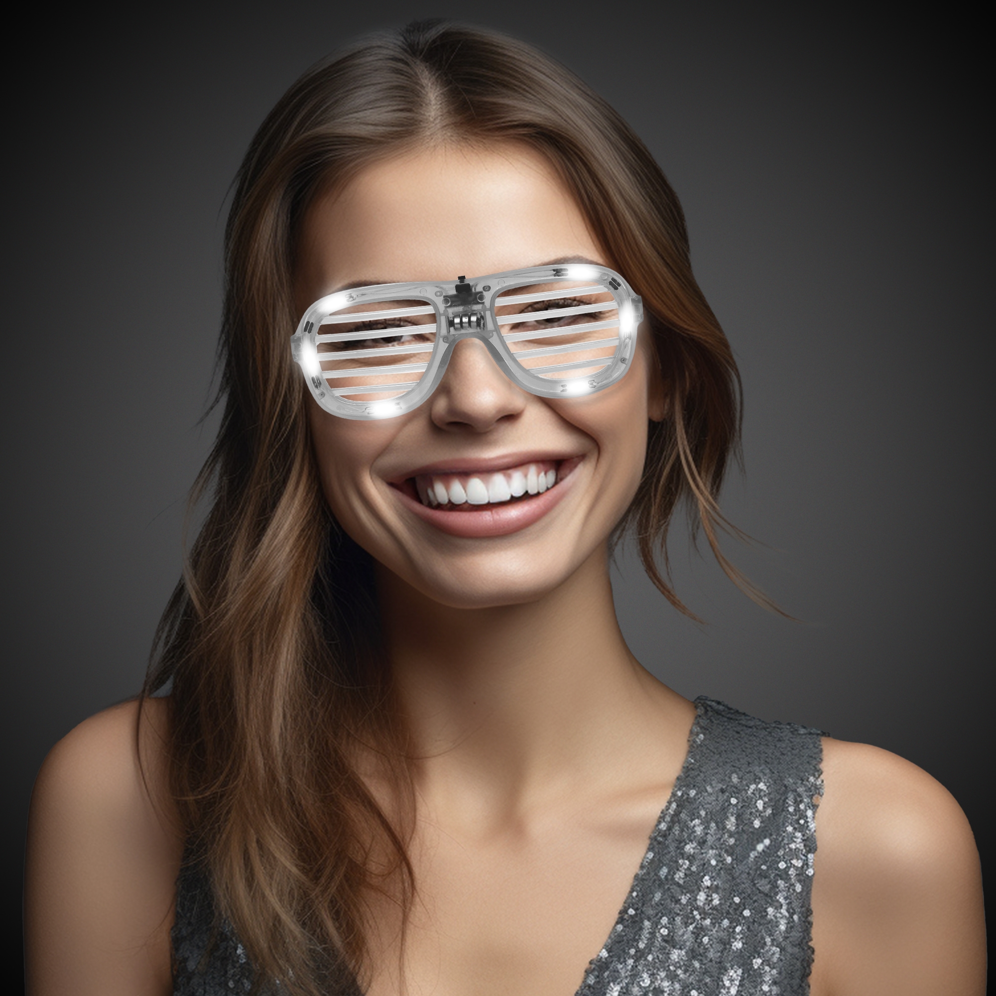 White LED Slotted Glasses