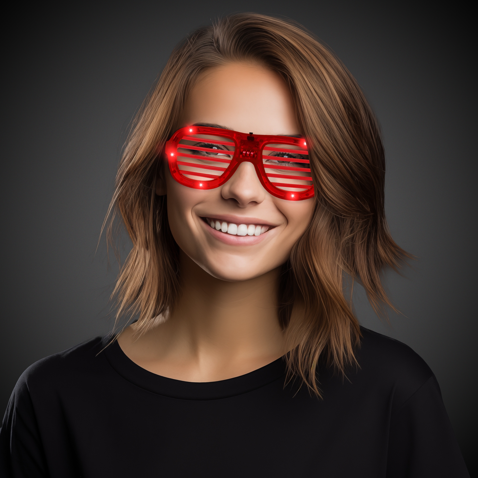 Red LED Slotted Glasses
