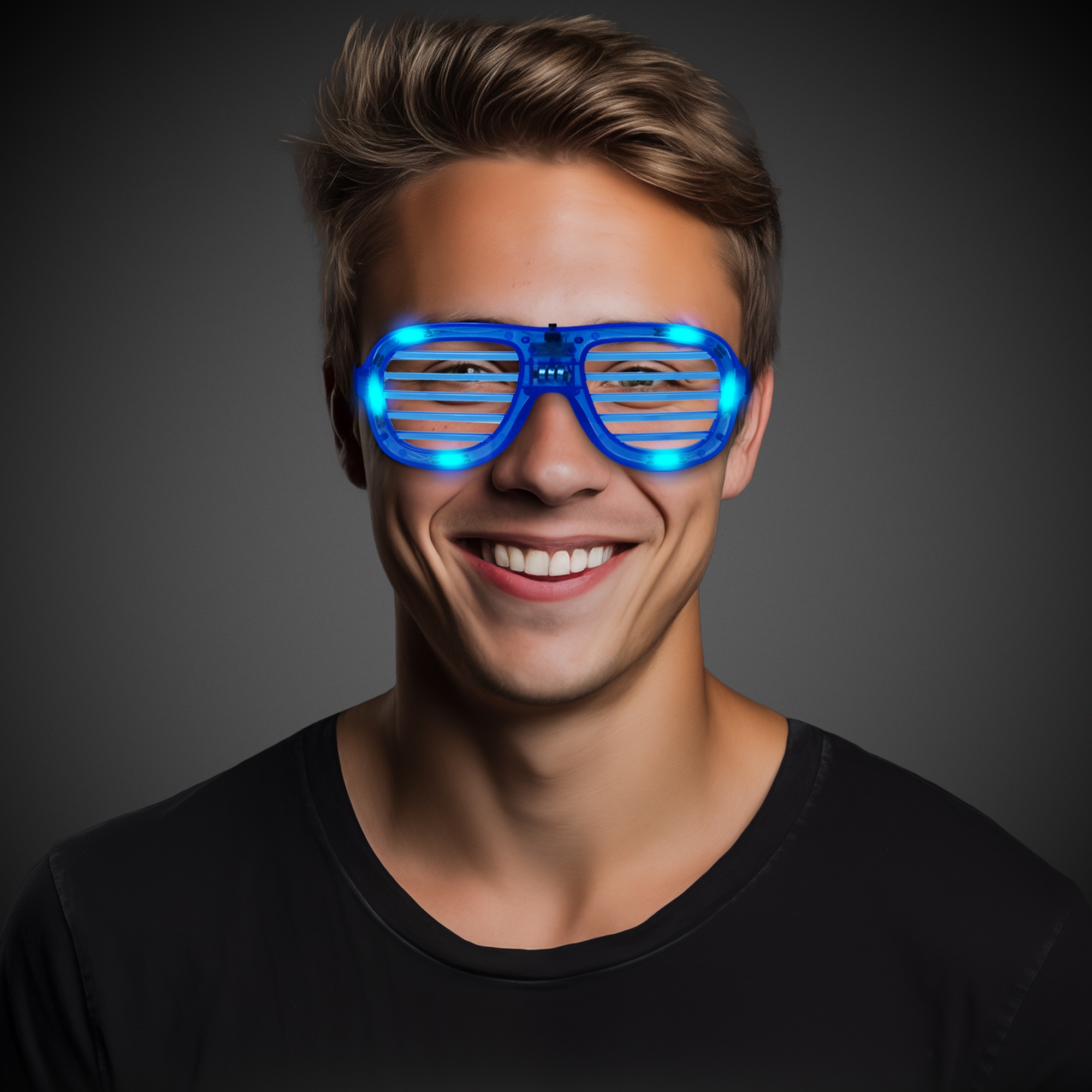 Blue LED Slotted Glasses