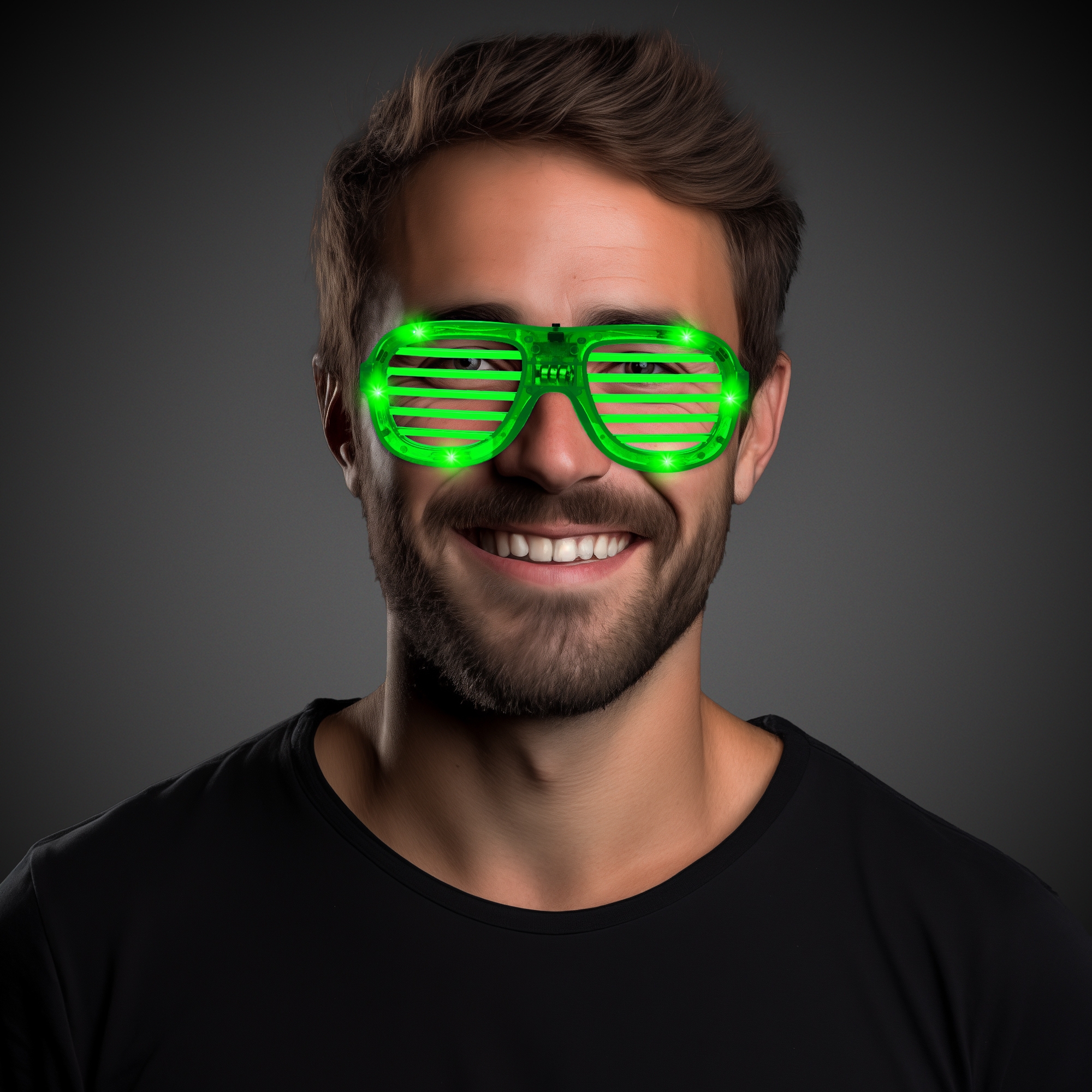 Green LED Slotted Glasses