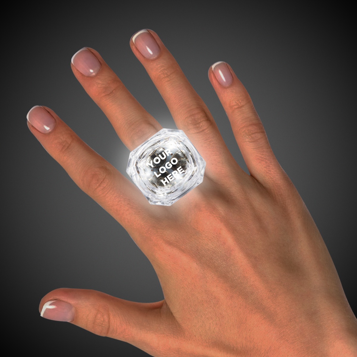 Clear Light Up Diamond Rings