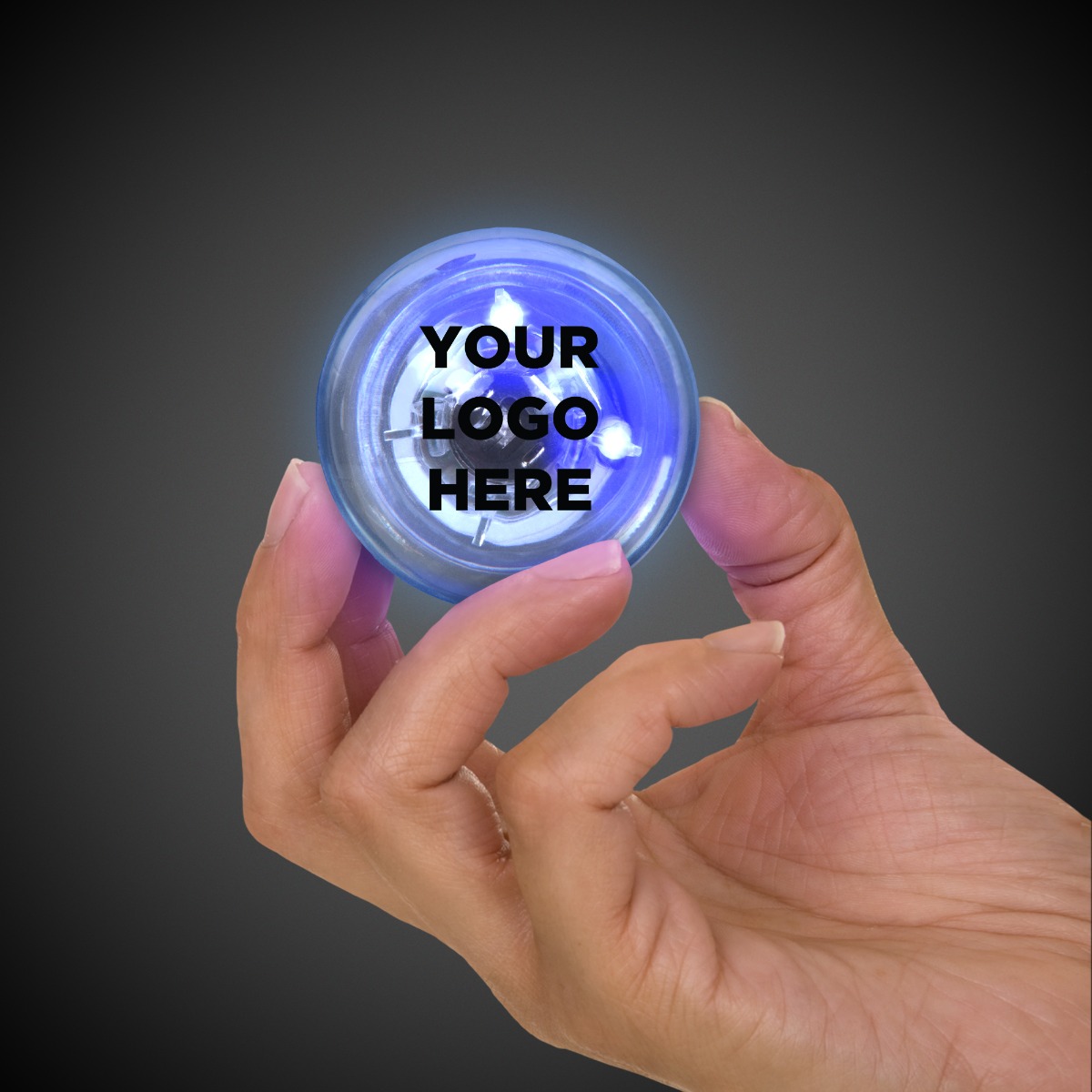 2" - Clear w/ Blue LED Flashballs