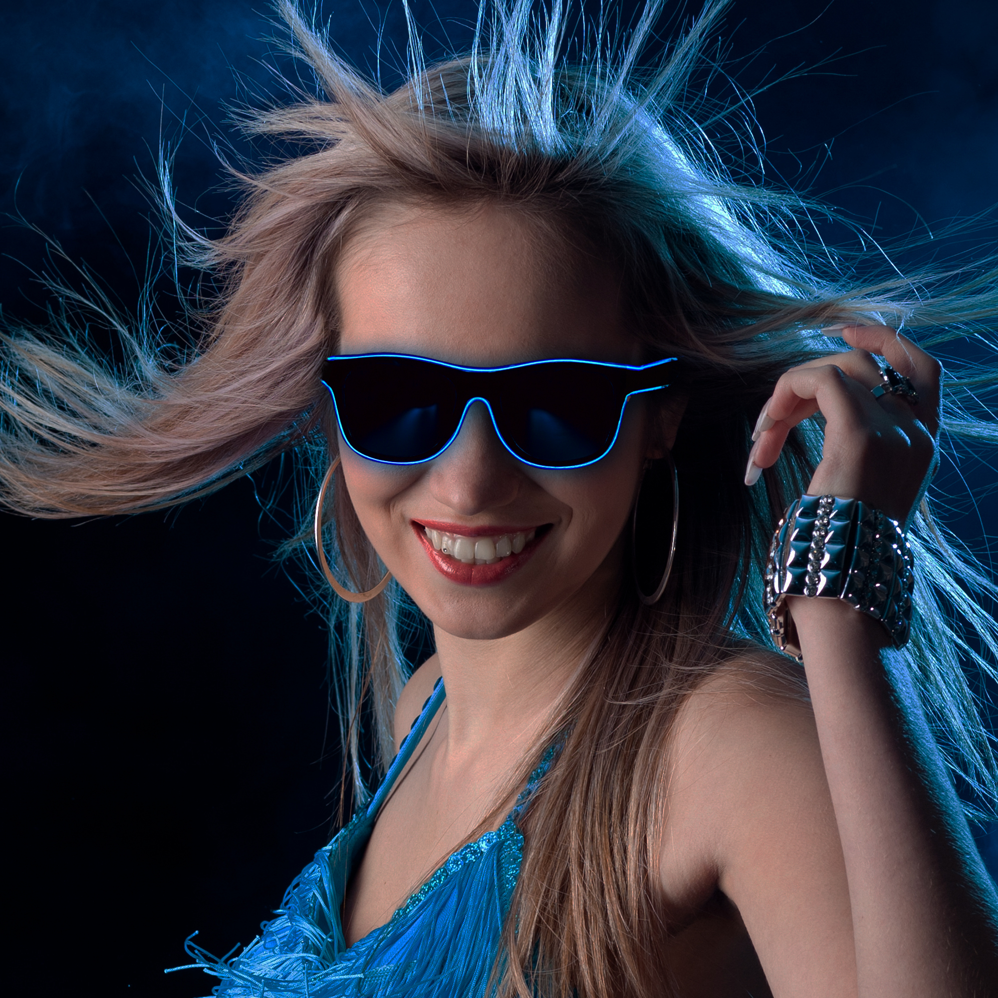 Blue LED EL Sunglasses