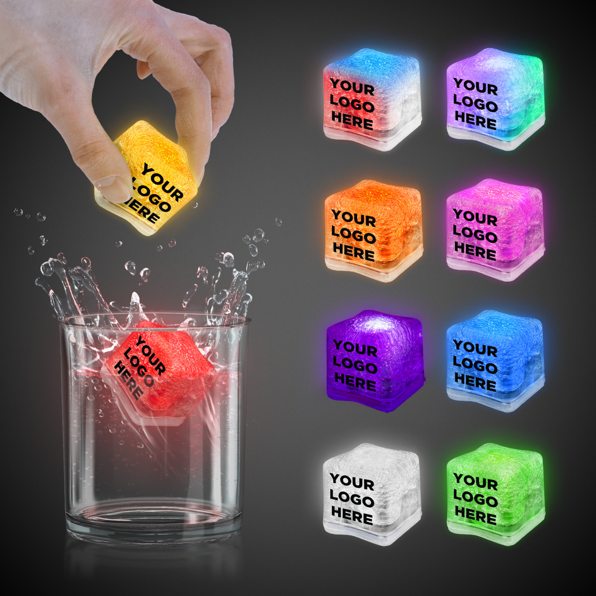 Imprinted Lited Ice Cubes - Variety of Colors