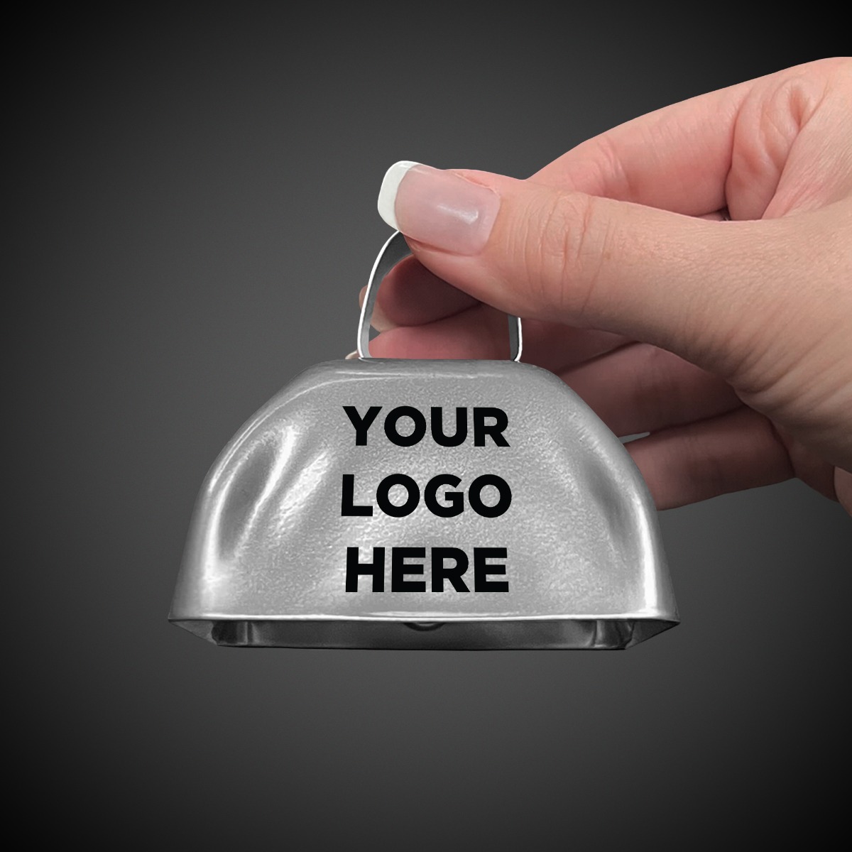 3" Silver Metal Cowbells