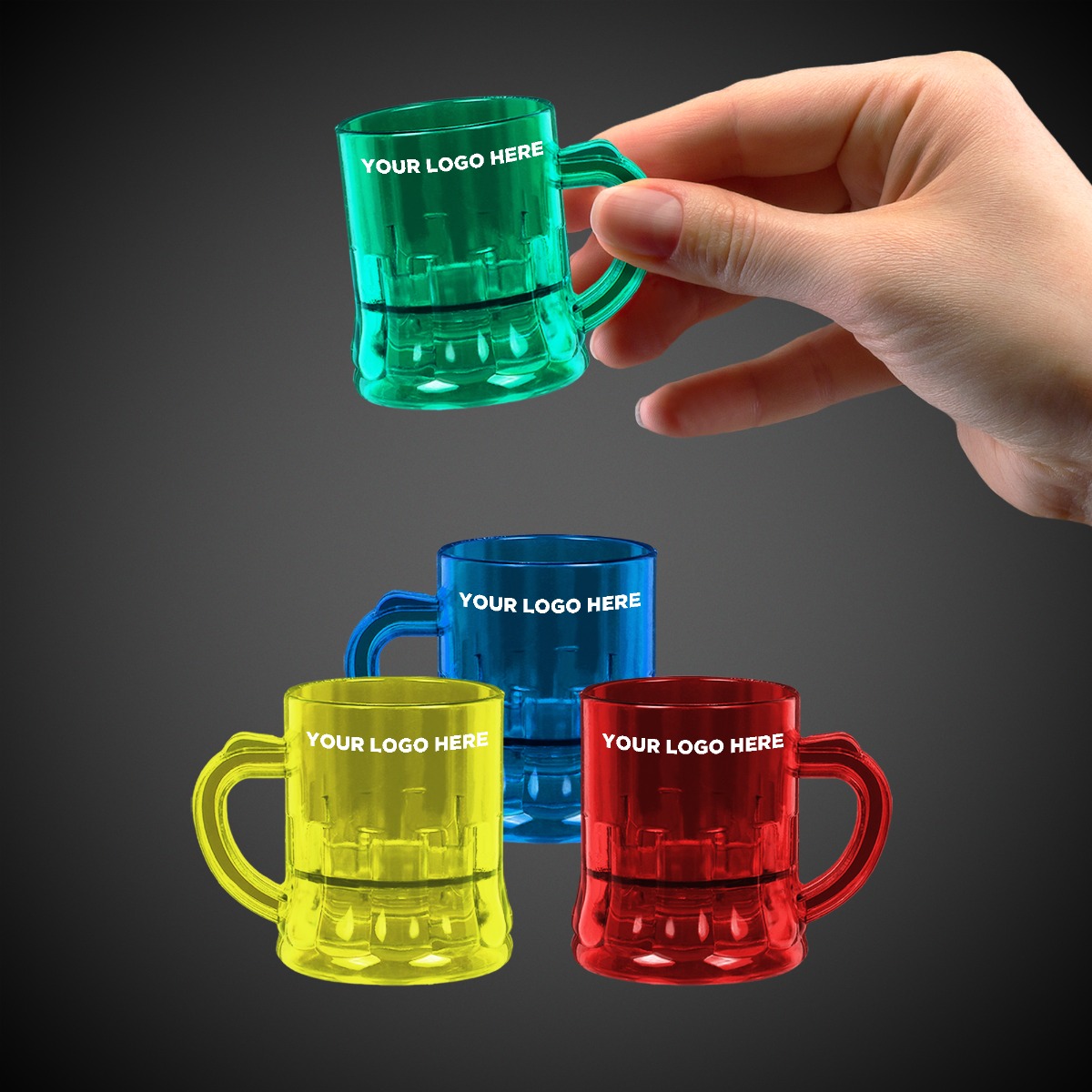 Assorted Color Mini Mugs - 1 Ounce