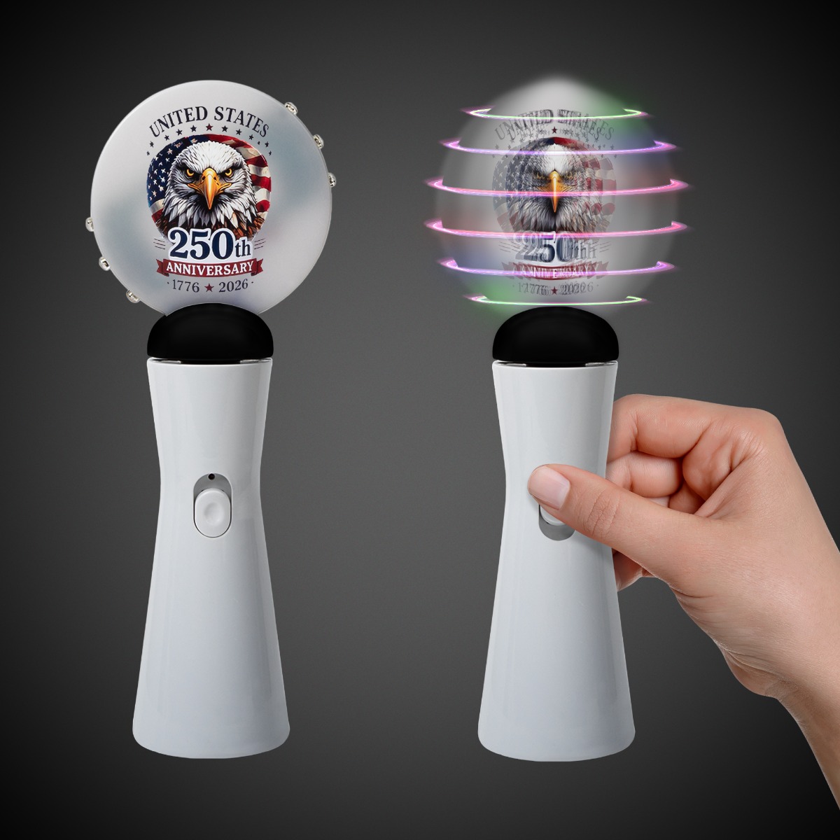 USA 250th Anniversary LED Coin Spinner